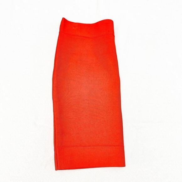 BCBG Maxazria Classic Bandage Bodycon Mini Skirt Orange Size L - Picture 6 of 6